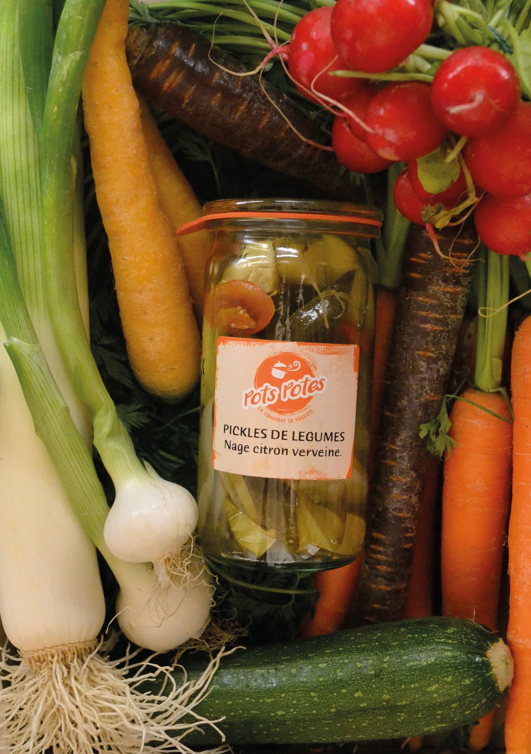 Pickles de légumes - Nage citron et verveine